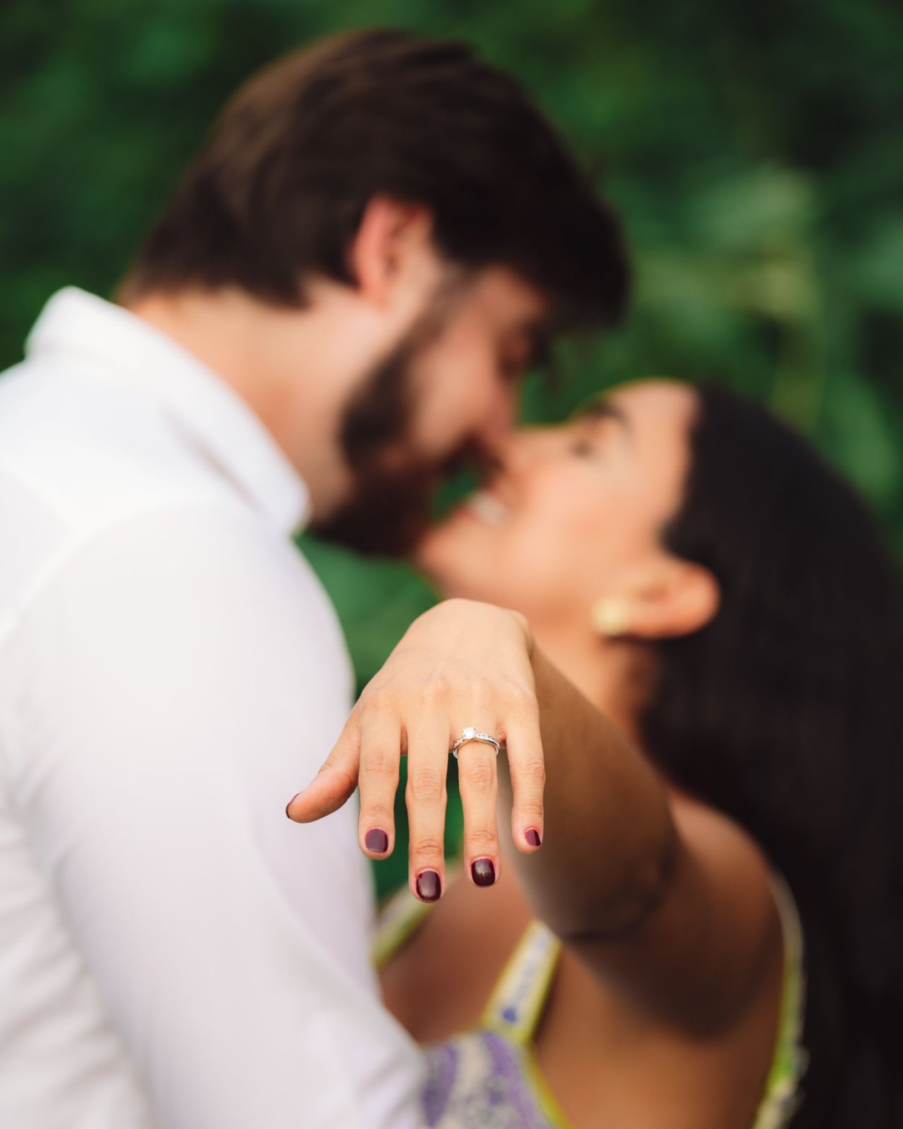 Jessica showing her engagement ring